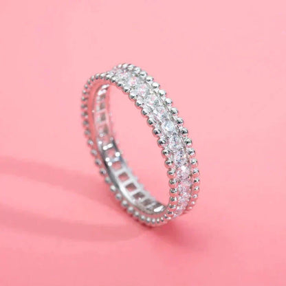 [LUXE]PERLEE DIAMOND SILVER RING