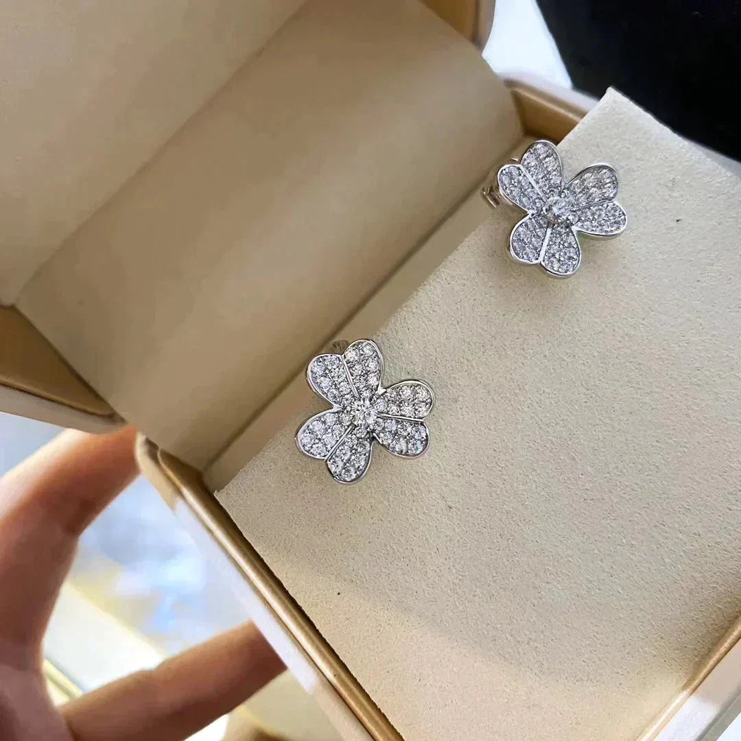 [LUXE]CLOVER COMOS DIAMOND EARRINGS SILVER