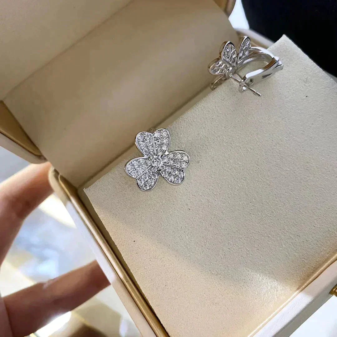 [LUXE]CLOVER COMOS DIAMOND EARRINGS SILVER