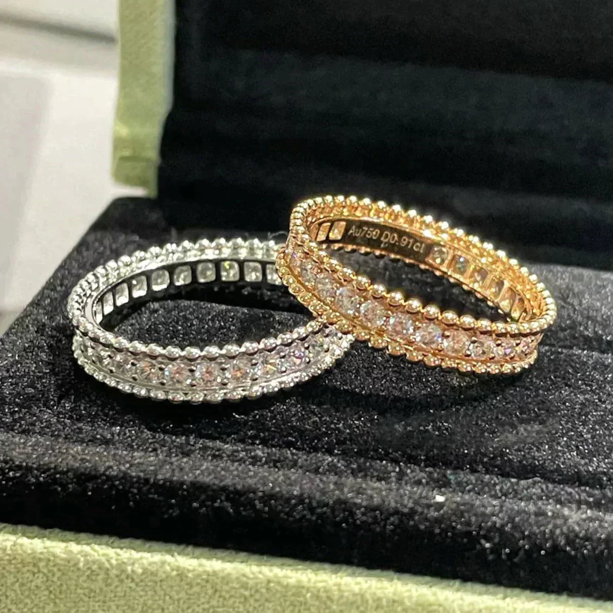 [LUXE]PERLEE DIAMOND ROSE GOLD RING