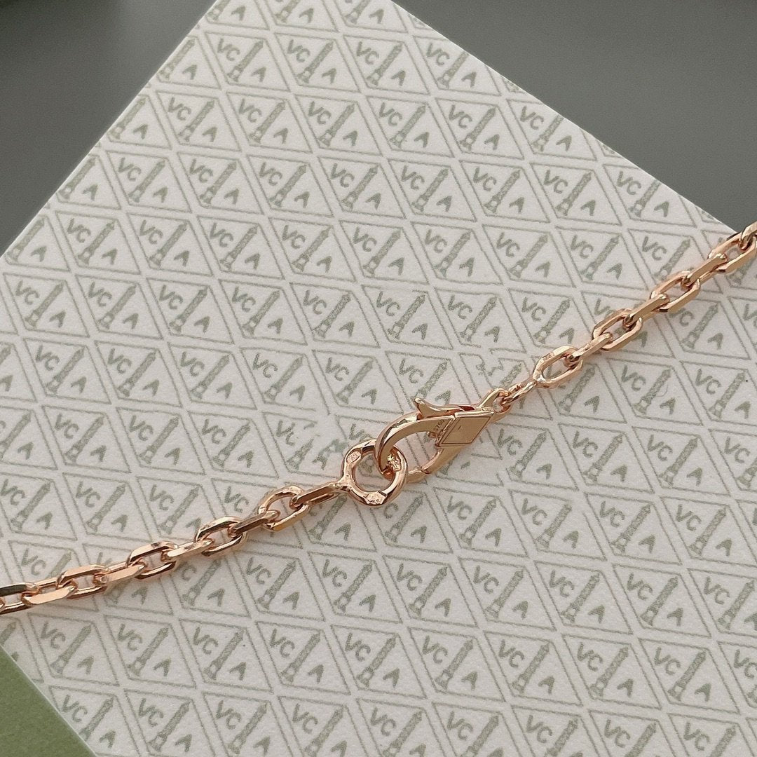 [LUXE]LUCKY SPRING 15 MOTIFS ROSE GOLD NECKLACE