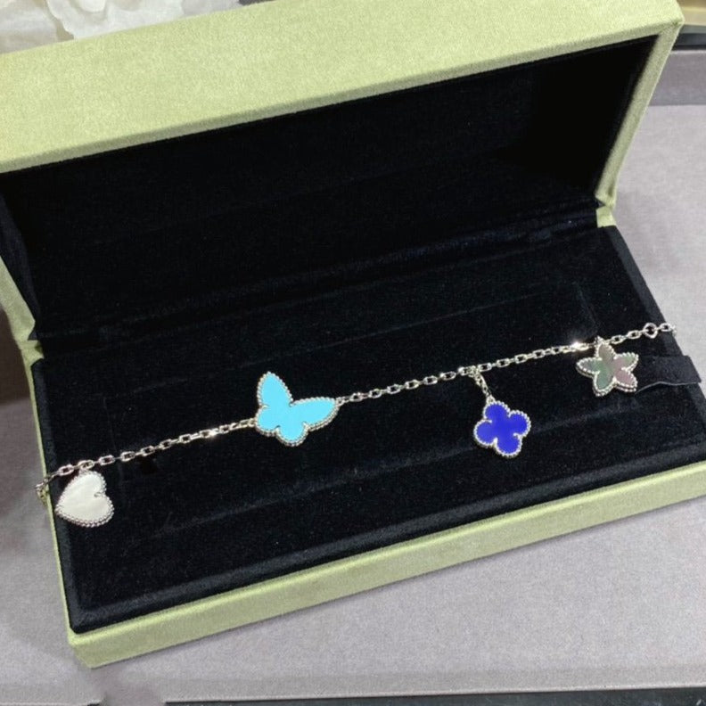 [LUXE]LUCKY SPRING SILVER BRACELET 4 MOTIF