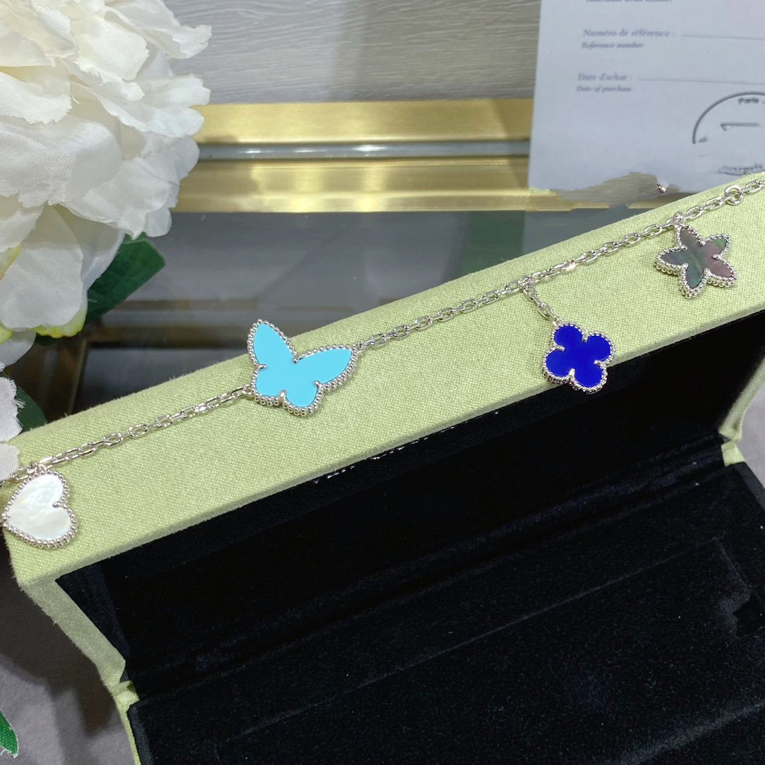 [LUXE]LUCKY SPRING SILVER BRACELET 4 MOTIF