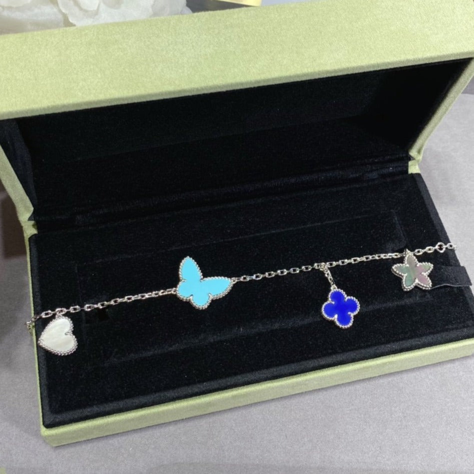 [LUXE]LUCKY SPRING SILVER BRACELET 4 MOTIF
