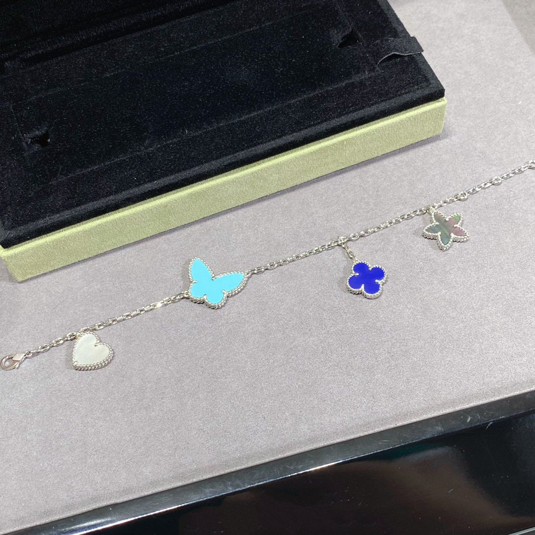 [LUXE]LUCKY SPRING SILVER BRACELET 4 MOTIF