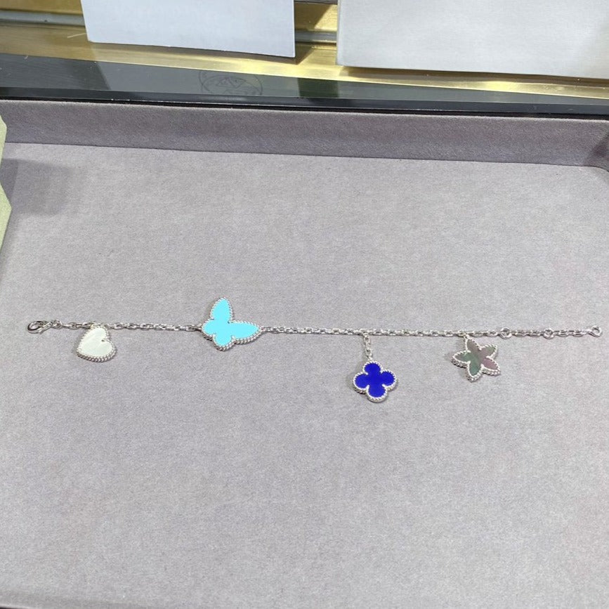 [LUXE]LUCKY SPRING SILVER BRACELET 4 MOTIF