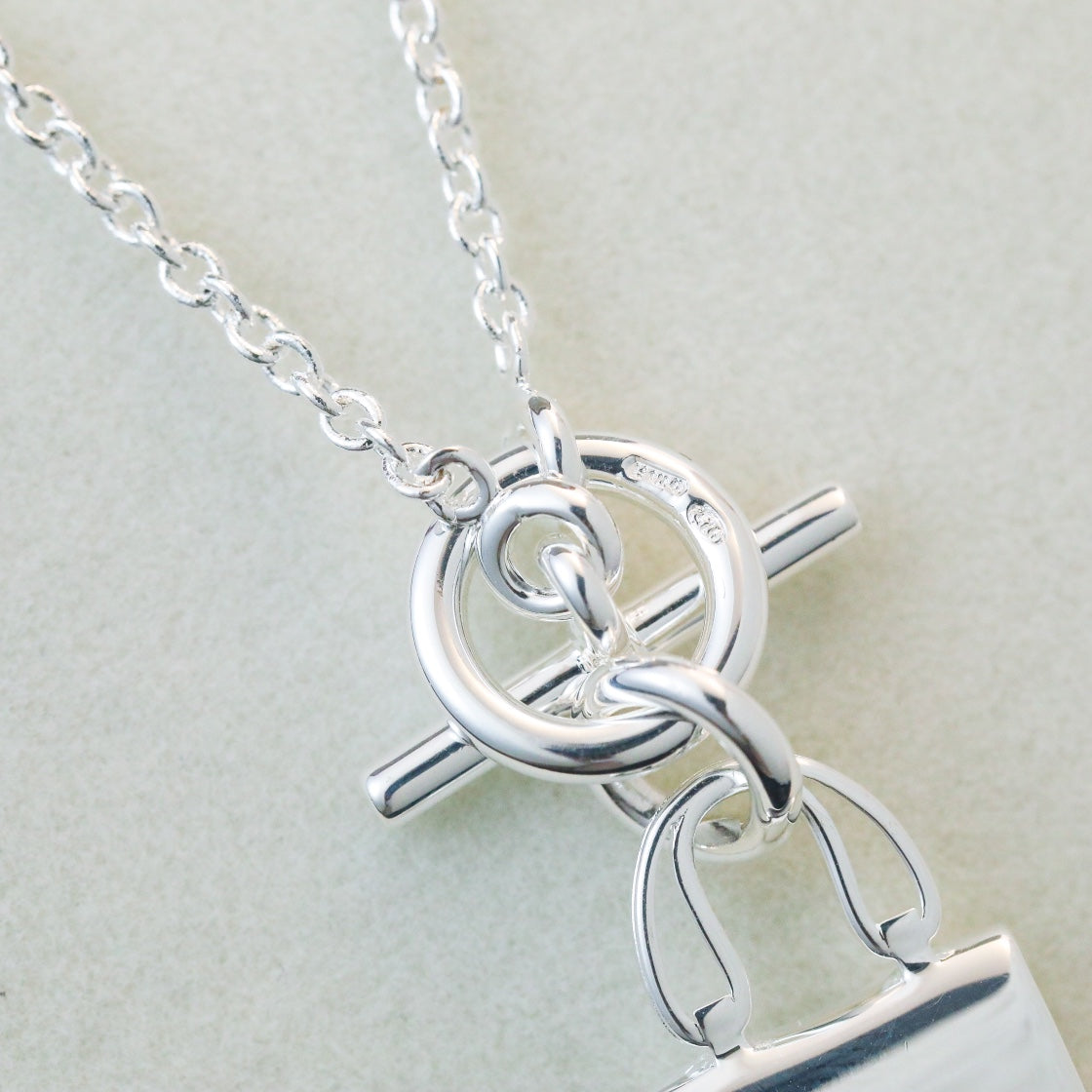 [LUXE]POP H PEDANT SILVER NECKLACE