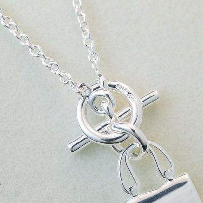 [LUXE]POP H PEDANT SILVER NECKLACE