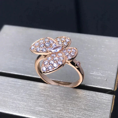 [LUXE]BUTTERFLY PINK GOLD DIAMOND RING
