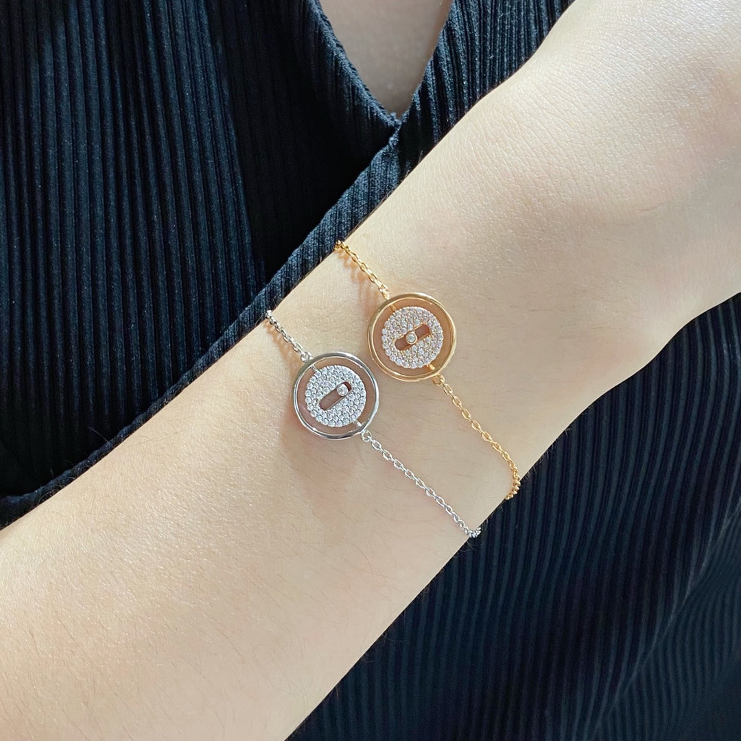 [LUXE]LUCKY MOVE DIAMOND PAVED BRACELET