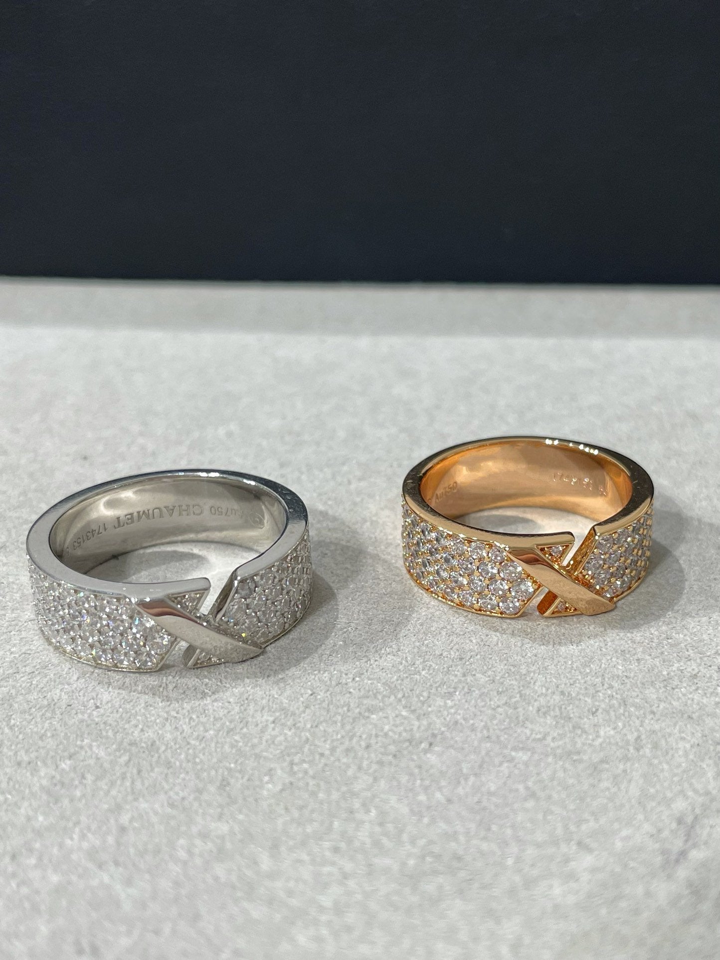 [LUXE]LIENS EVIDENCE  DIAMOND PAVED RING