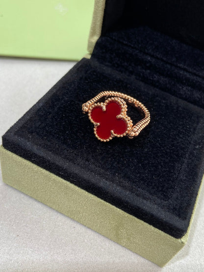 [LUXE]CLOVER RIVERSIBLE ROSE GOLD RING