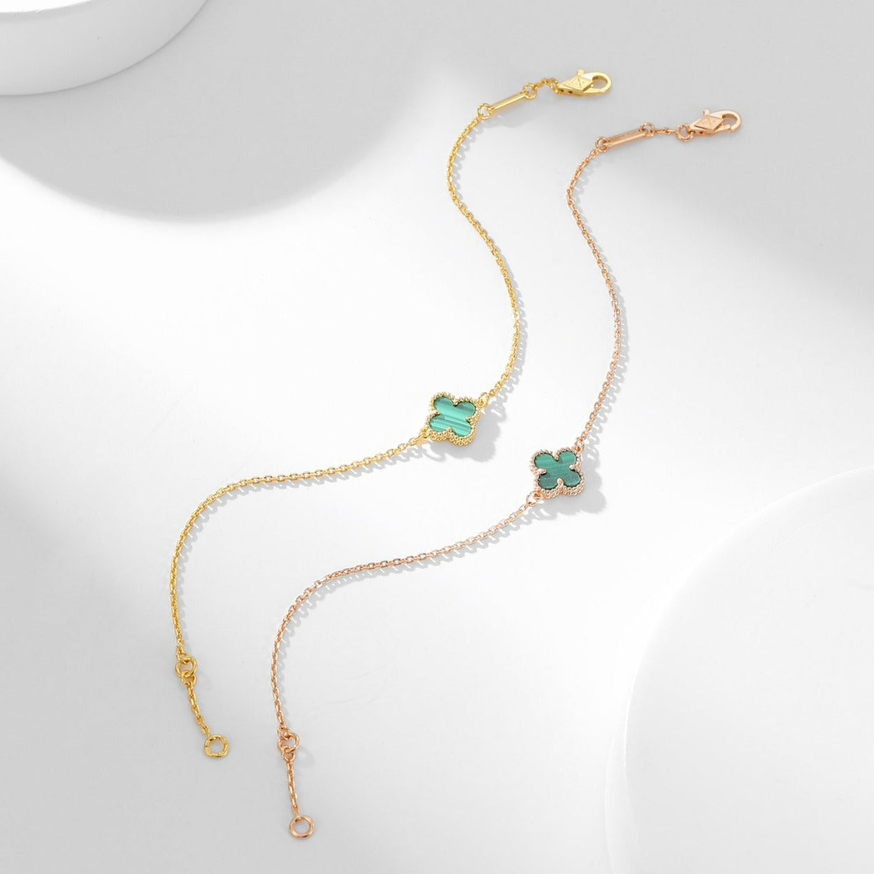 [LUXE]CLOVER BRACELET MALACHITE 1 MOTIF