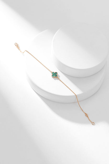 [LUXE]CLOVER BRACELET MALACHITE 1 MOTIF