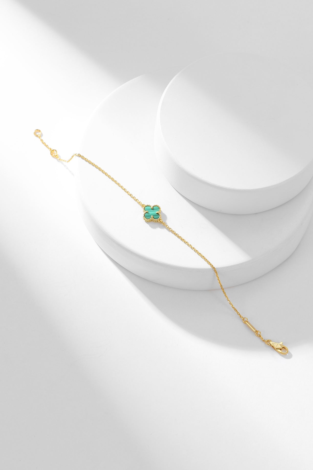 [LUXE]CLOVER BRACELET MALACHITE 1 MOTIF