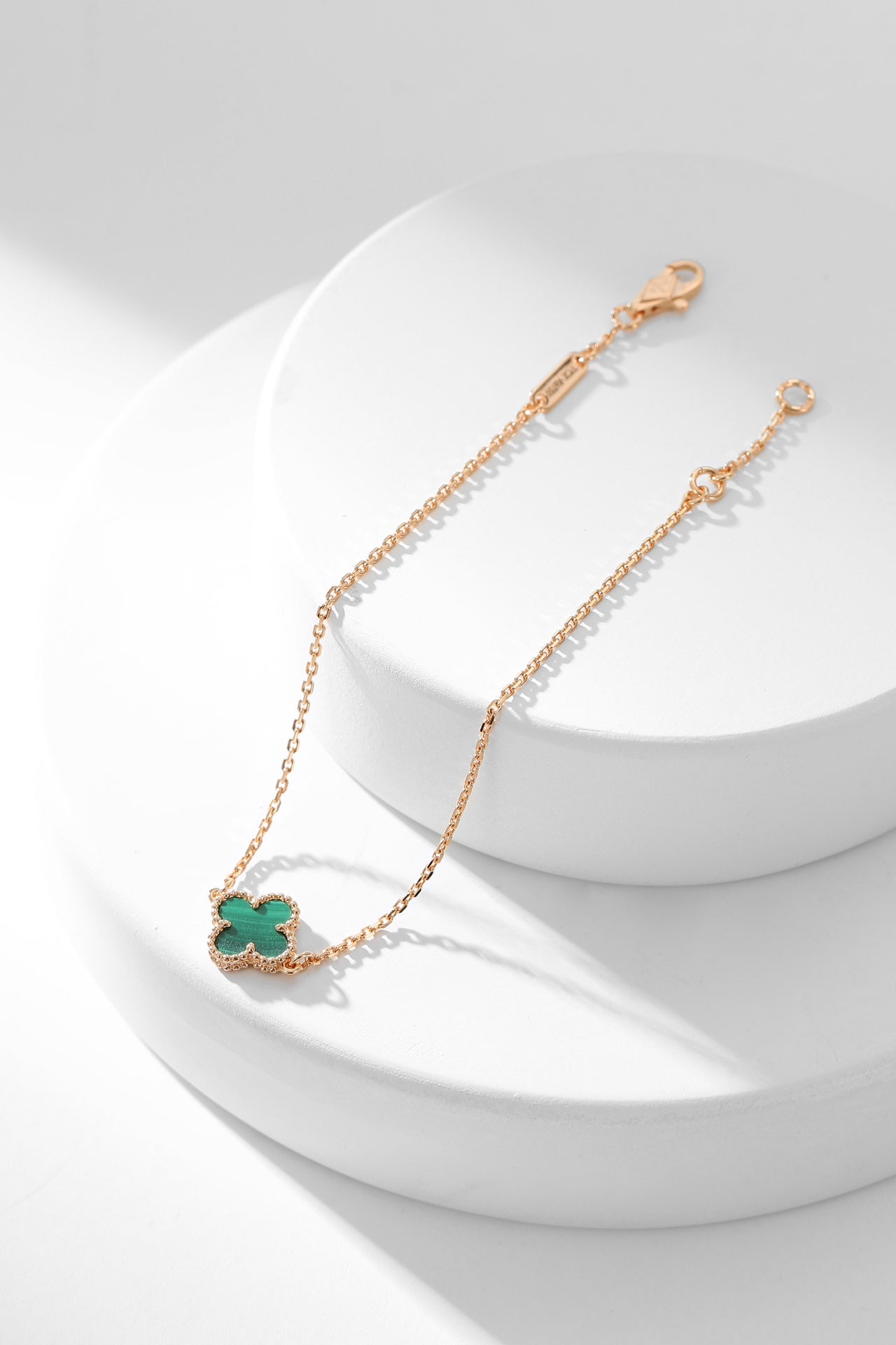 [LUXE]CLOVER BRACELET MALACHITE 1 MOTIF