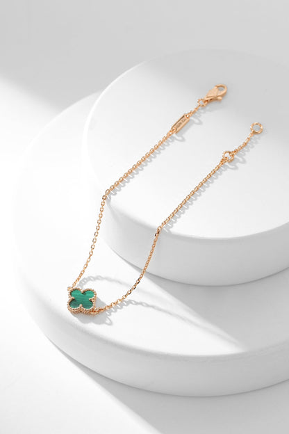 [LUXE]CLOVER BRACELET MALACHITE 1 MOTIF