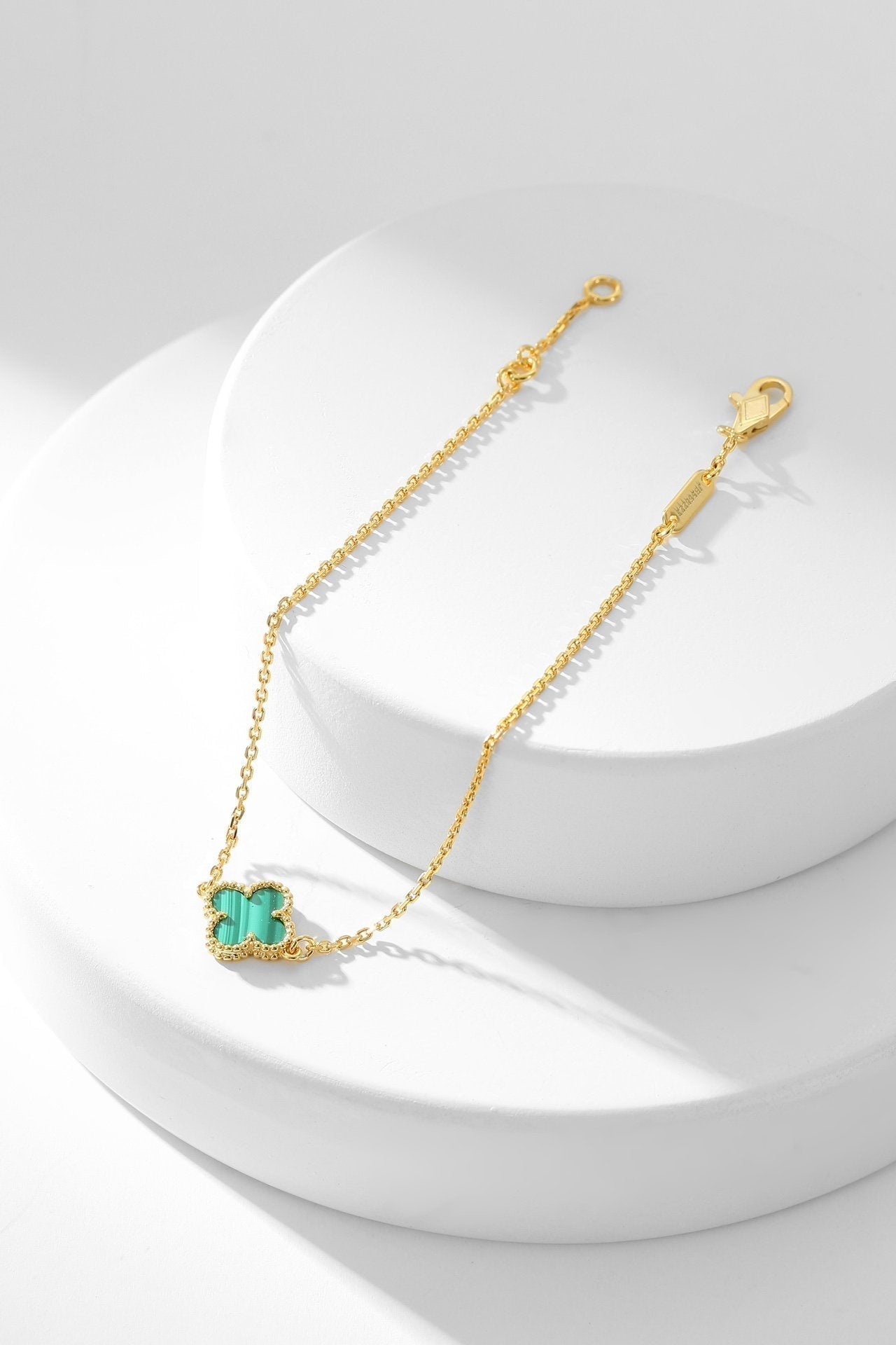 [LUXE]CLOVER BRACELET MALACHITE 1 MOTIF