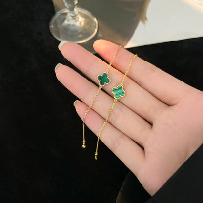 [LUXE]CLOVER BRACELET MALACHITE 1 MOTIF