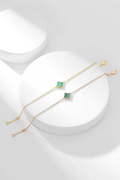 [LUXE]CLOVER BRACELET MALACHITE 1 MOTIF