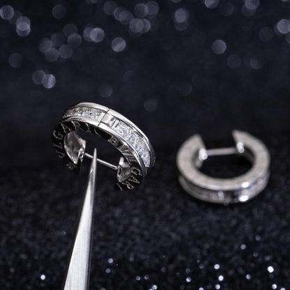 [LUXE]ZERO 1 MINI SILVER DIAMOND EARRINGS