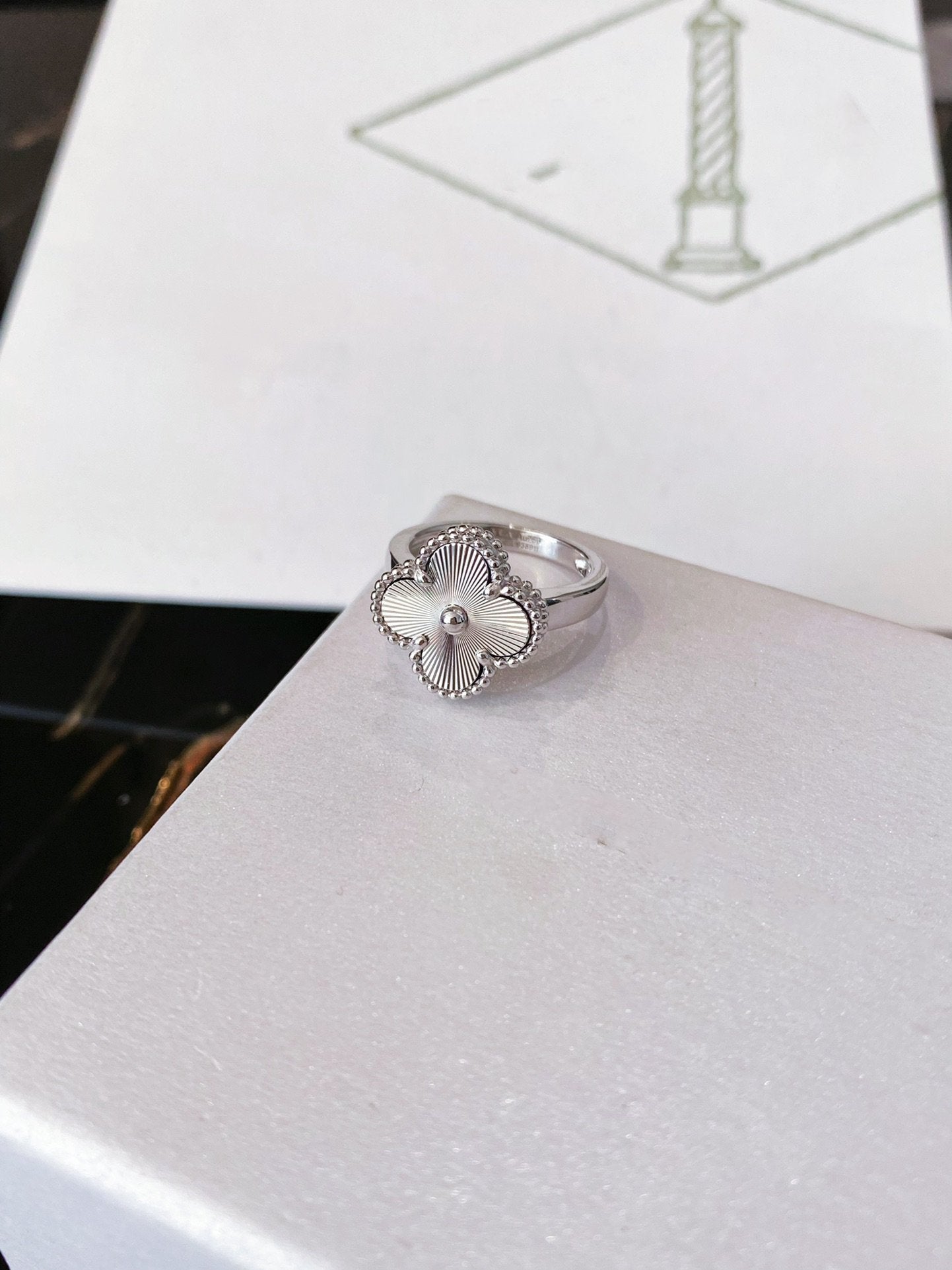 [LUXE]CLOVER SILVER RING