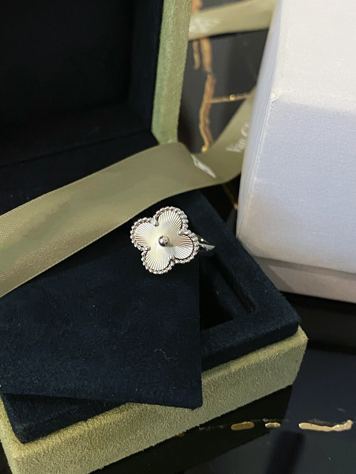 [LUXE]CLOVER SILVER RING