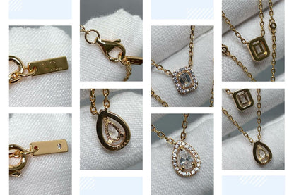 [LUXE]MY TWIN 2 ROW DIAMOND NECKLACE