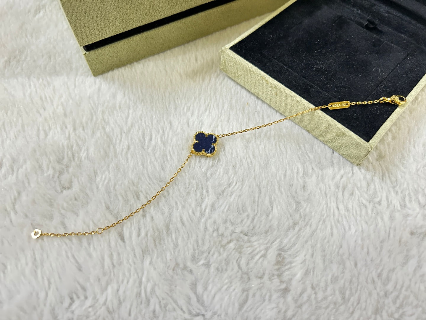 [LUXE]CLOVER 1 MOTIF PIETERSITE BRACELET