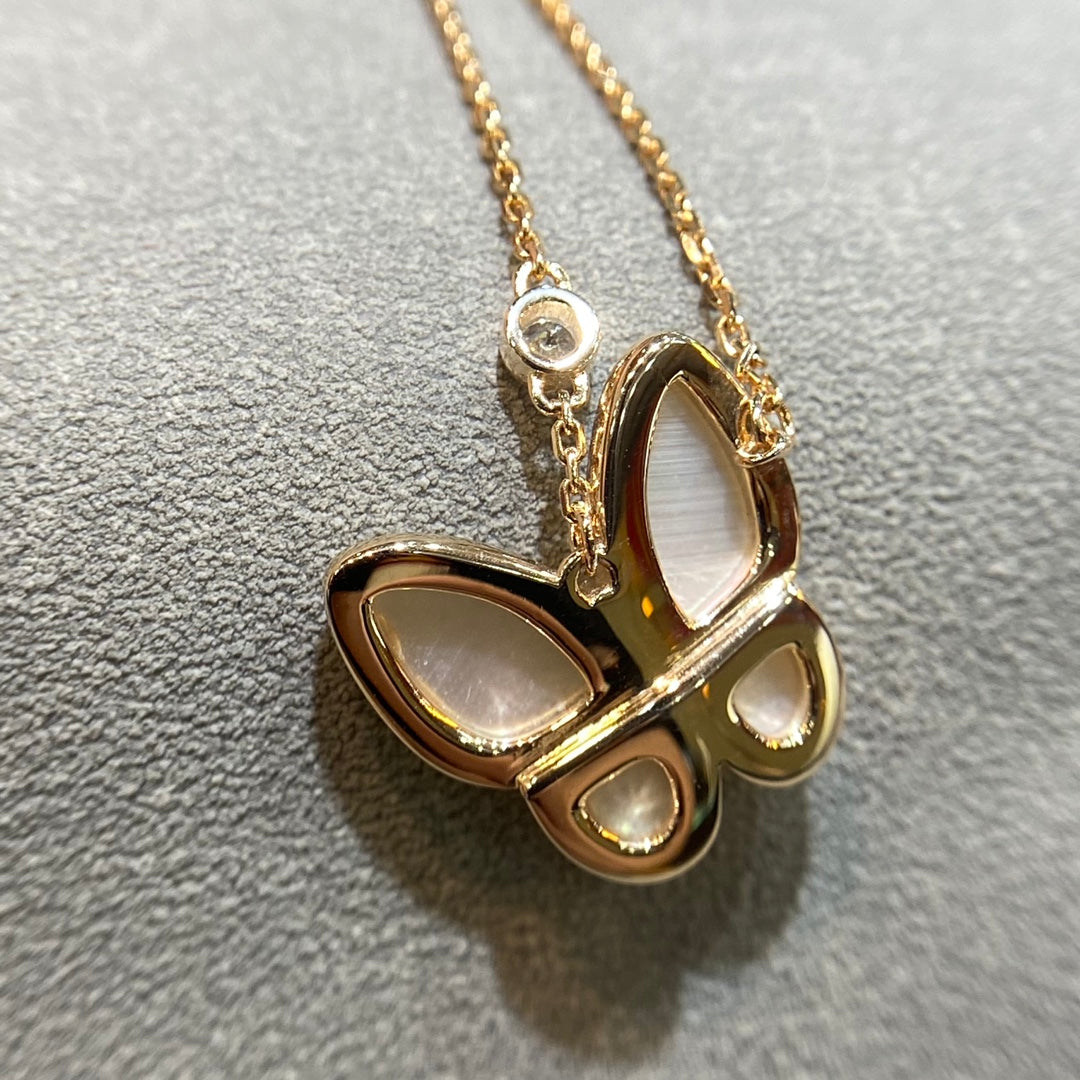 [LUXE]BUTTERFLY MOP DIAMOND NECKLACE