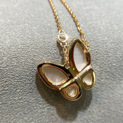 [LUXE]BUTTERFLY MOP DIAMOND NECKLACE