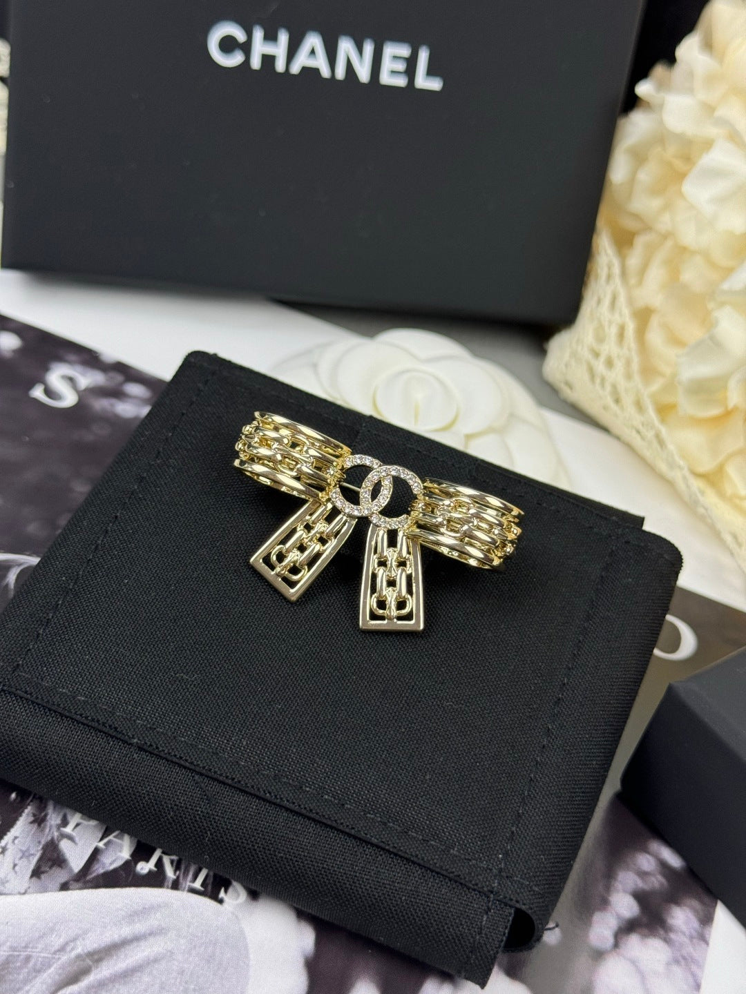 [LUXE]25K Hollow Bow Brooch