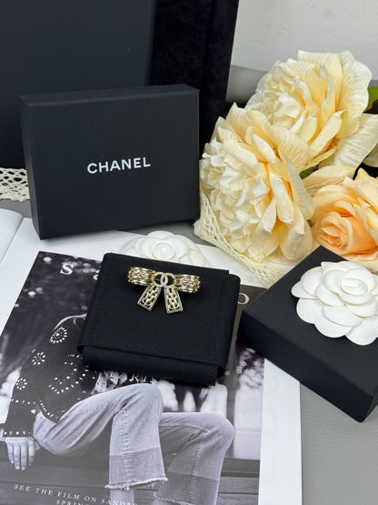 [LUXE]25K Hollow Bow Brooch