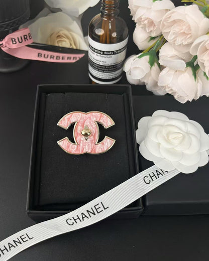 [LUXE]Pink Resin Classic Brooch 5cm