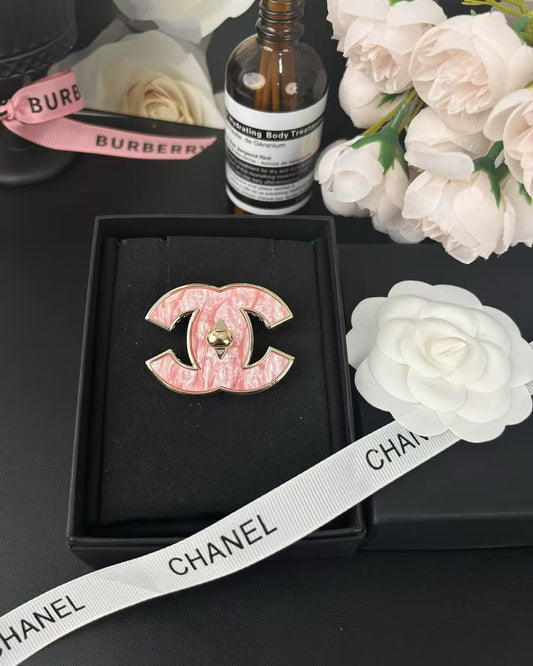 [LUXE]Pink Resin Classic Brooch 5cm
