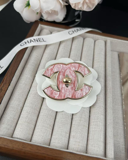 [LUXE]Pink Resin Classic Brooch 5cm