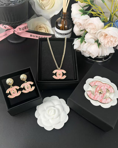 [LUXE]Pink Resin Classic Brooch 5cm