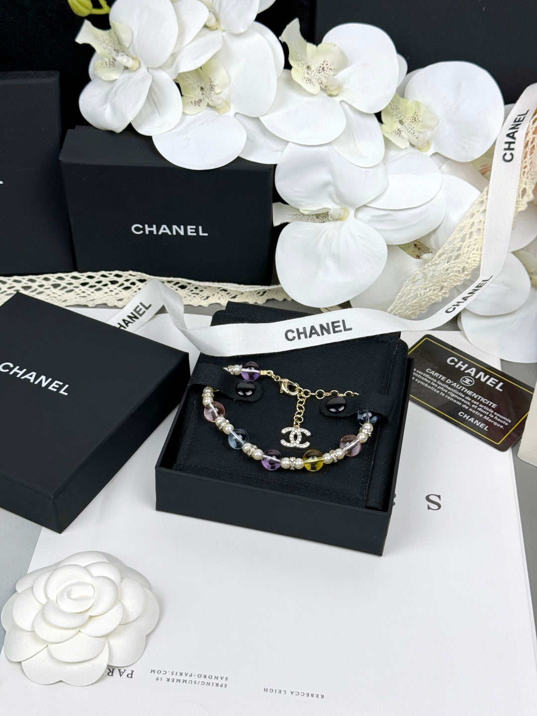 [LUXE]Colorful Transparent Resin Bracelet
