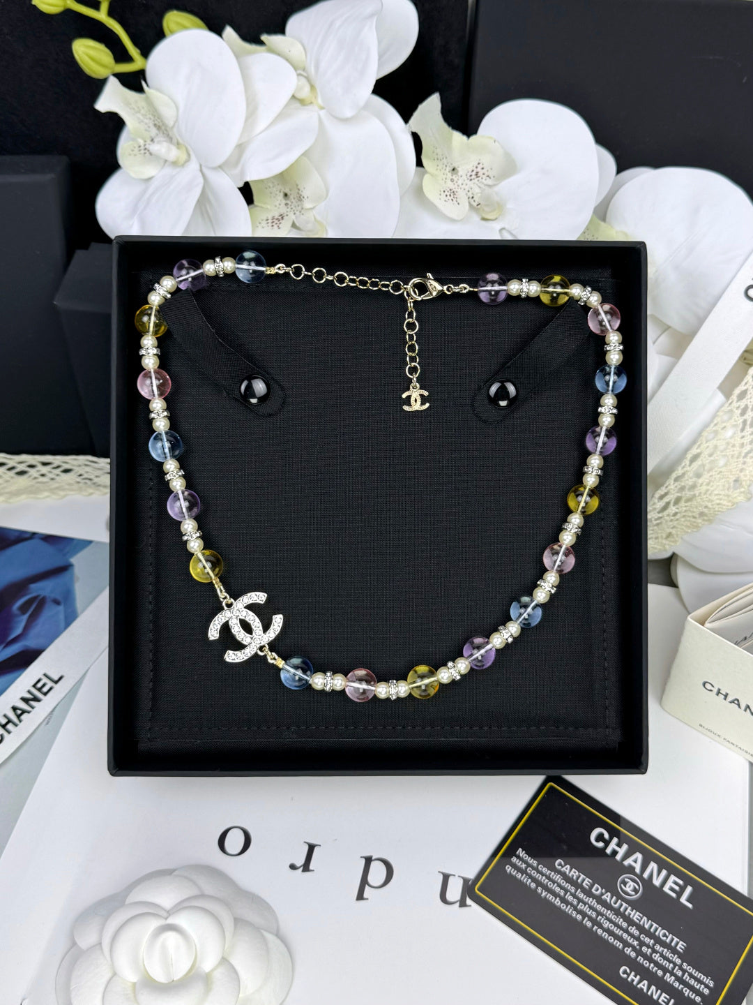 [LUXE]26C New Spring Collection Colorful Transparent Resin Necklace