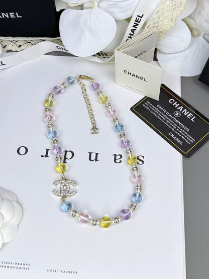 [LUXE]26C New Spring Collection Colorful Transparent Resin Necklace