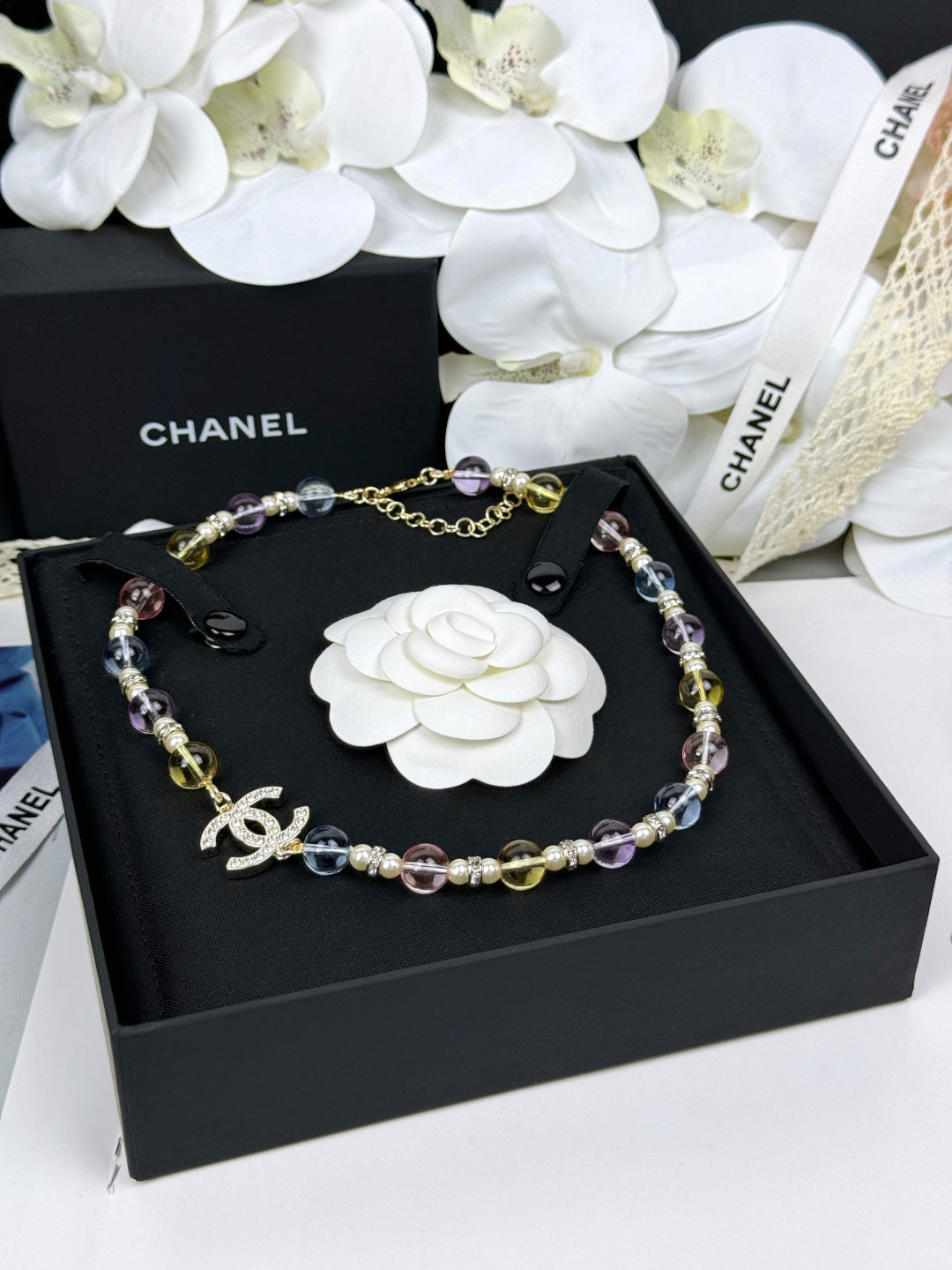 [LUXE]26C New Spring Collection Colorful Transparent Resin Necklace