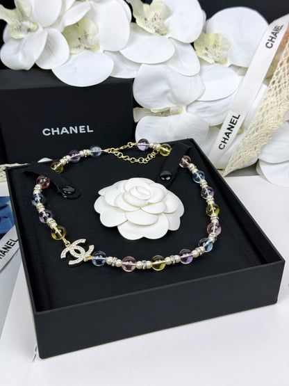 [LUXE]26C New Spring Collection Colorful Transparent Resin Necklace