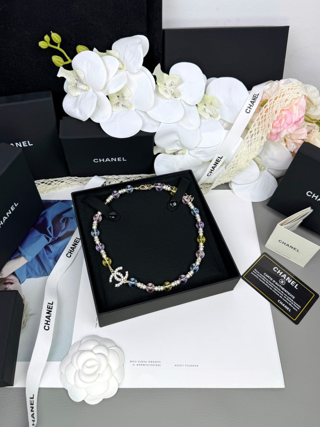 [LUXE]26C New Spring Collection Colorful Transparent Resin Necklace
