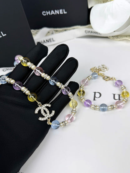 [LUXE]26C New Spring Collection Colorful Transparent Resin Necklace