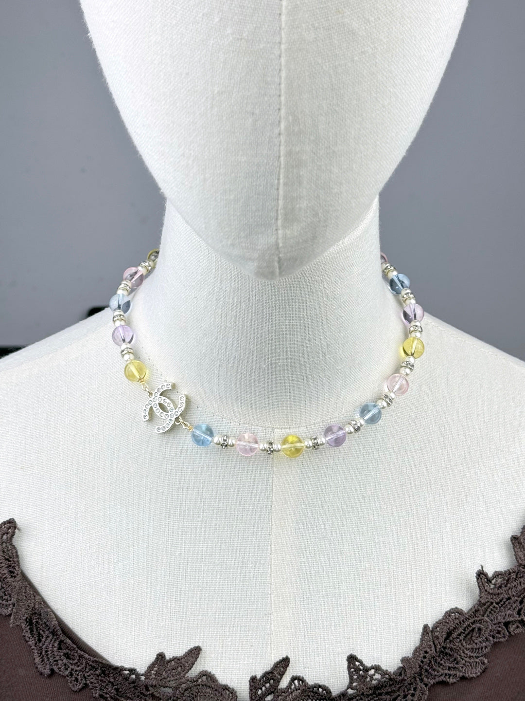 [LUXE]26C New Spring Collection Colorful Transparent Resin Necklace
