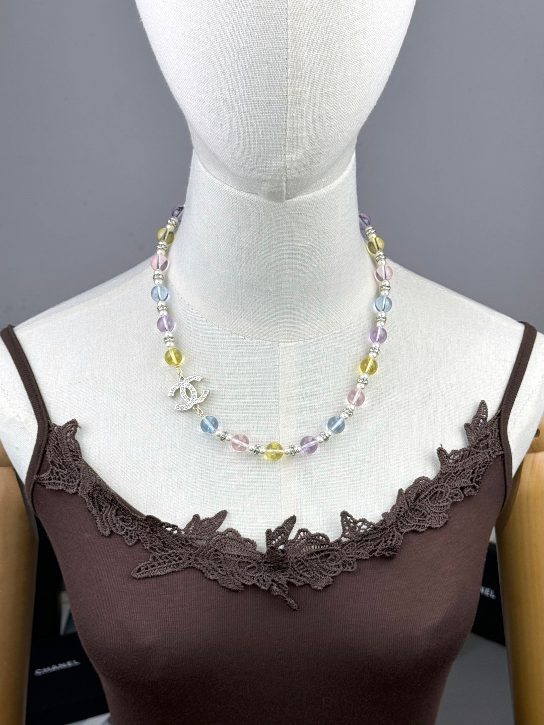 [LUXE]26C New Spring Collection Colorful Transparent Resin Necklace