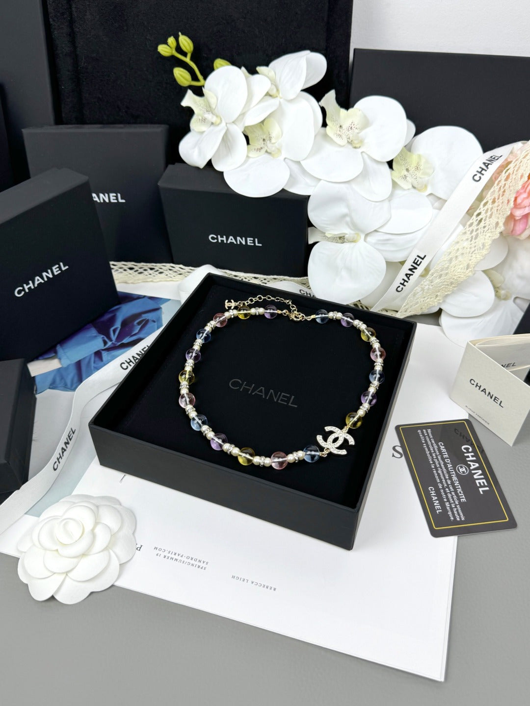 [LUXE]26C New Spring Collection Colorful Transparent Resin Necklace