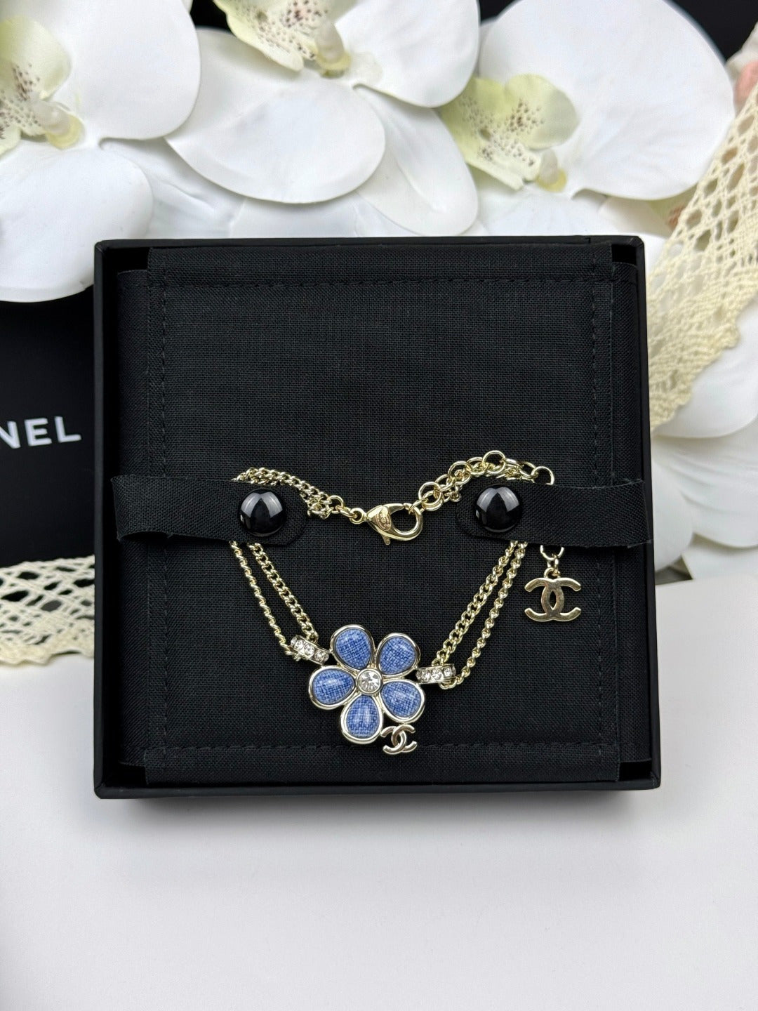 [LUXE]VOLTE New Blue Floral Double-Layer Bracelet