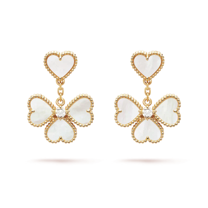 [LUXE]CLOVER SWEET WHITE MOP EARRINGS