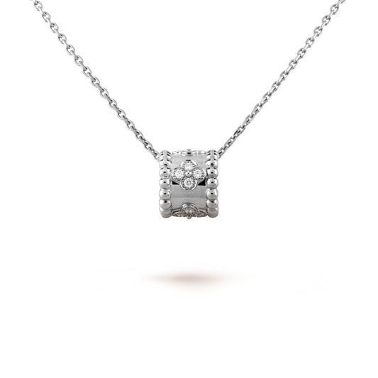 [LUXE]PERLEE PEDANT SIVLER DIAMOND NECKLACE